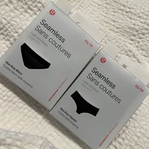 Lululemon xs seamless sans coutures mid-rise bikini and mid-rise hipster